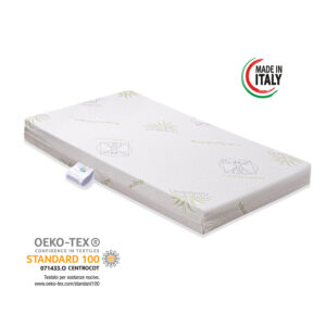 Materasso per Culla/Lettino MOD. Aloe Dream anti soffoco Alto 12 cm con Rivestimento sfoderabile e Lavabile in Lavatrice con guanciale in Omaggio. - immagine 8
